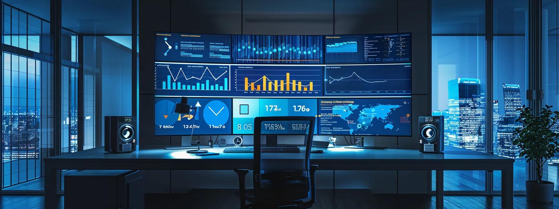 a sleek, modern office workspace features a high-tech computer displaying analytics of voice search performance metrics, surrounded by digital elements representing structured data and mobile optimization, illuminated by soft, focused lighting to emphasize the importance of technical seo. a sleek, modern office workspace features a high-tech computer displaying analytics of voice search performance metrics, surrounded by digital elements representing structured data and mobile optimization, illuminated by soft, focused lighting to emphasize the importance of technical seo.