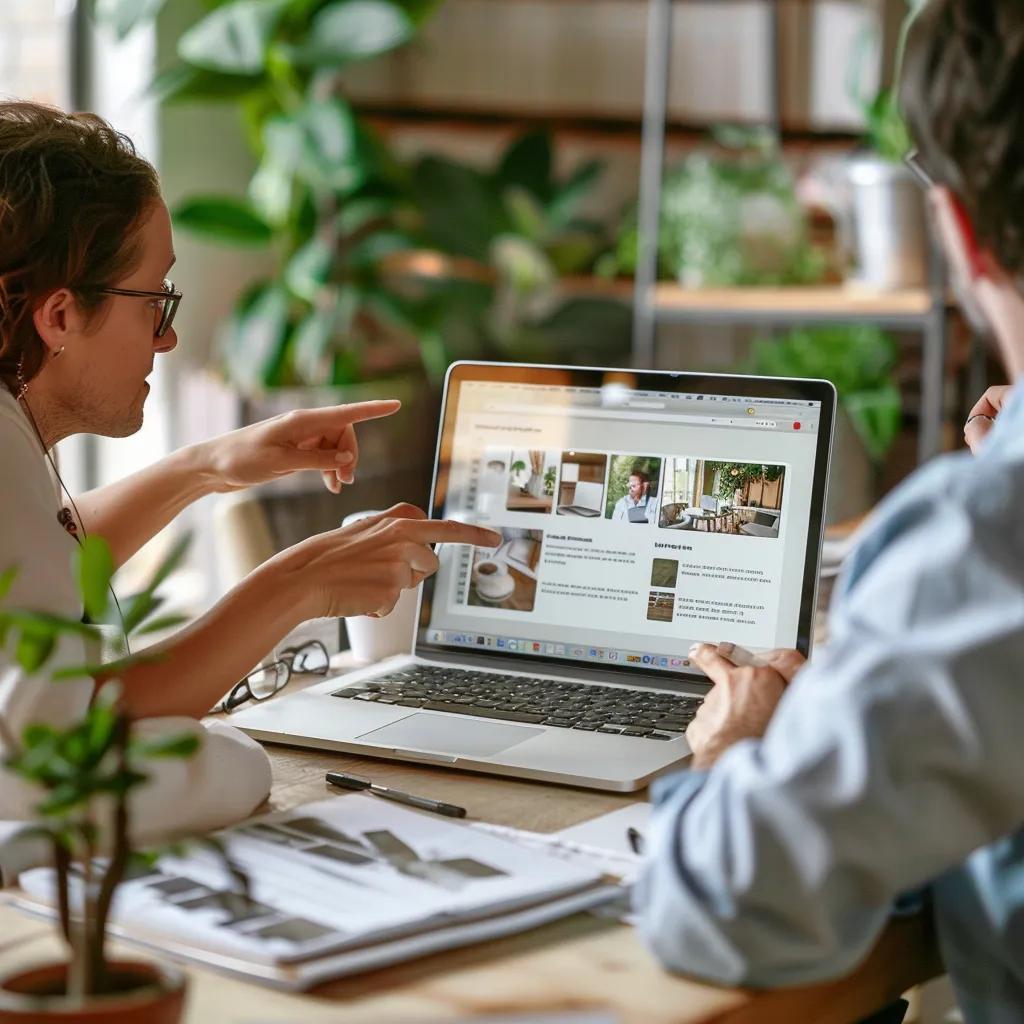 Small business team collaborating on a WordPress website