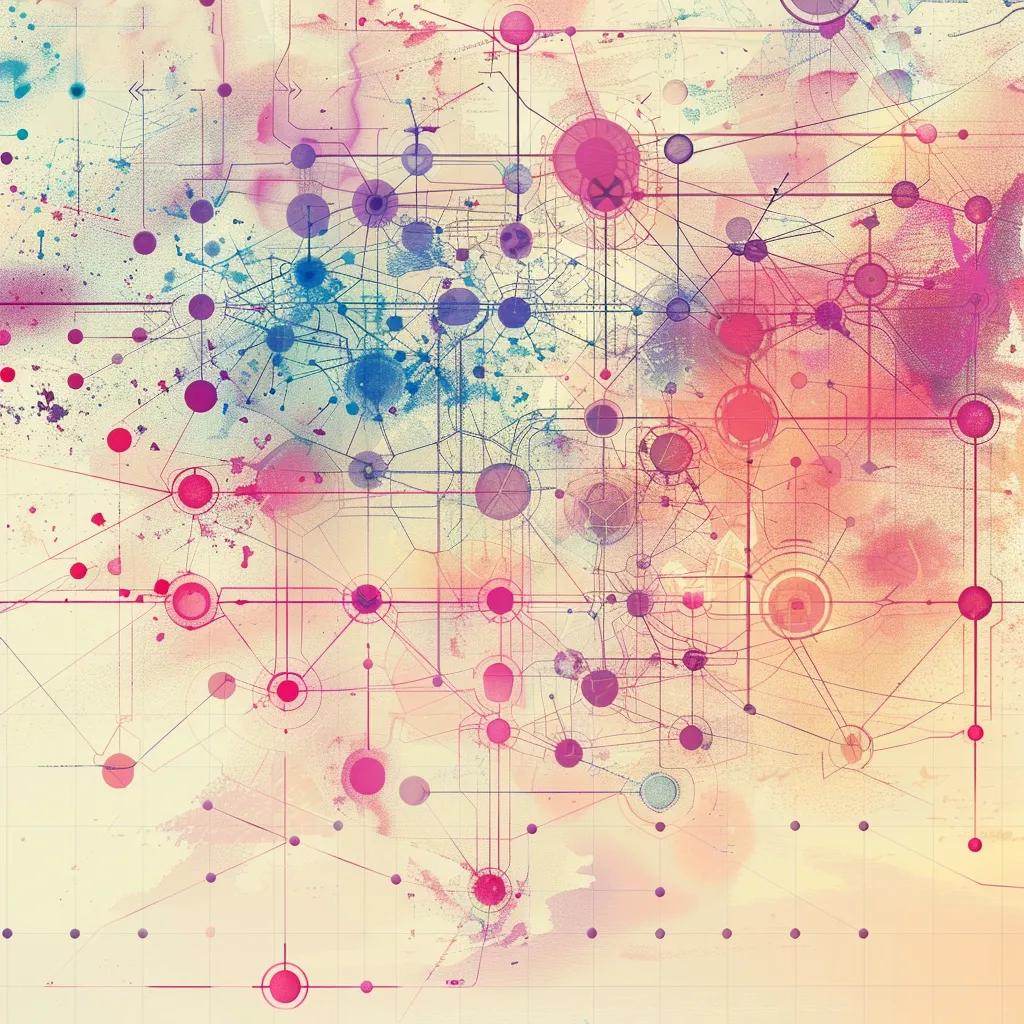 Diagram illustrating Latent Semantic Indexing with interconnected terms and concepts