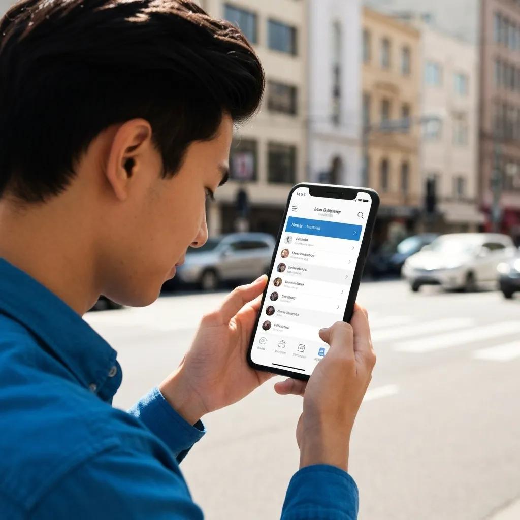 Close-up of a user engaging with a smartphone showcasing a cutting-edge mobile-first design, illustrating key 2025 best practices