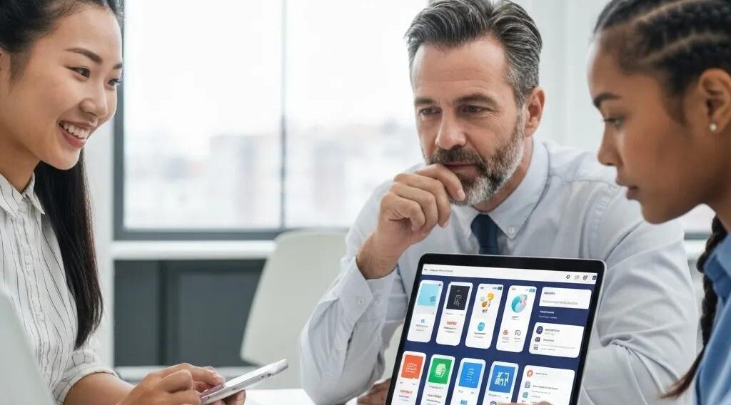 diverse-professionals-collaborating-on-mobile-app-development-in-a-modern-office-setting-0deb6edf-0c8d-4091-bf40-7e9eff000dfc.webp Team collaborating on mobile app development